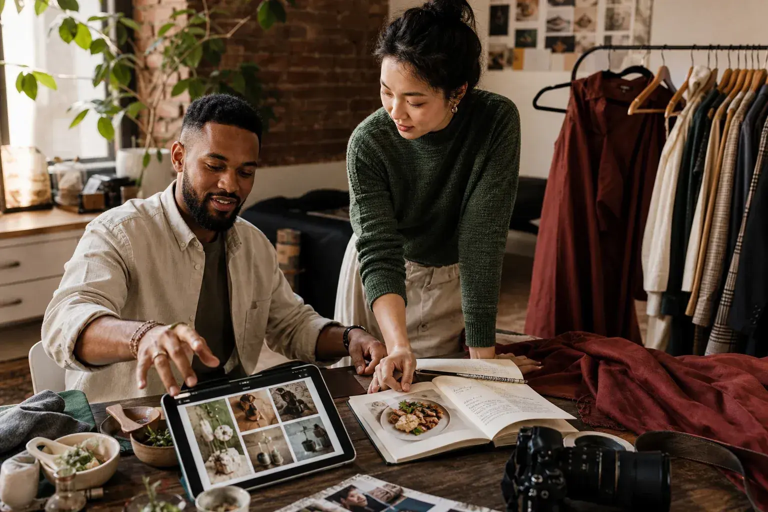 An agency team developing a creator-led campaign