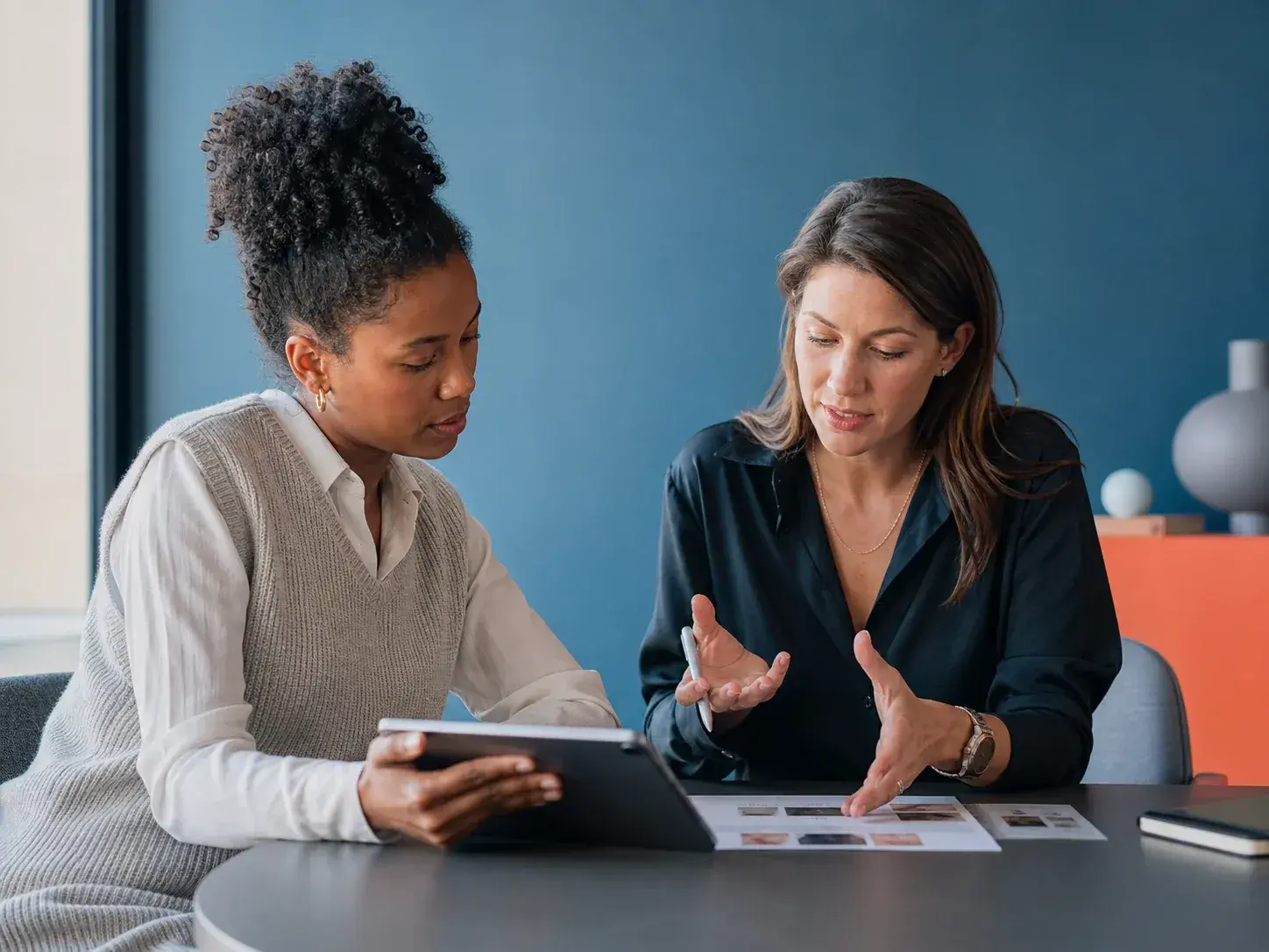 A strategy team working through a creator decision
